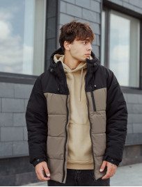 Geacă de iarnă Staff pl khaki & black