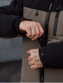 Geacă de iarnă Staff pl khaki & black