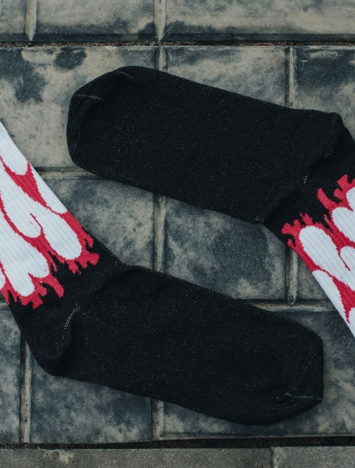 Șosete Staff black-white-red