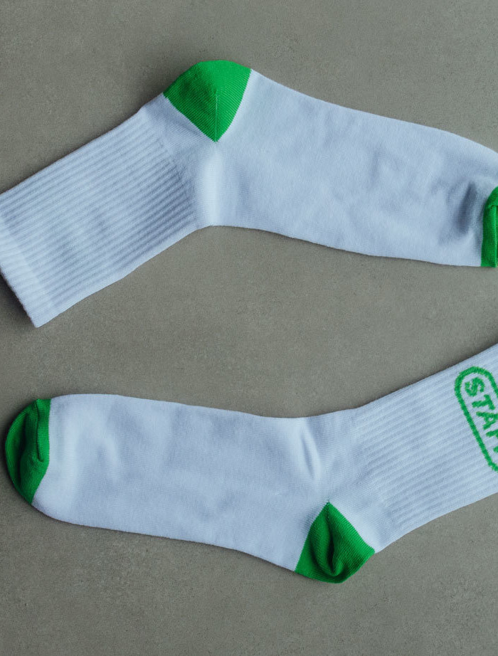 Șosete Staff logo white & green