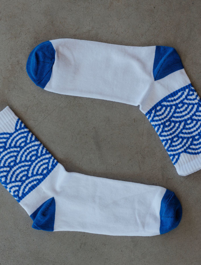 Șosete Staff white & blue