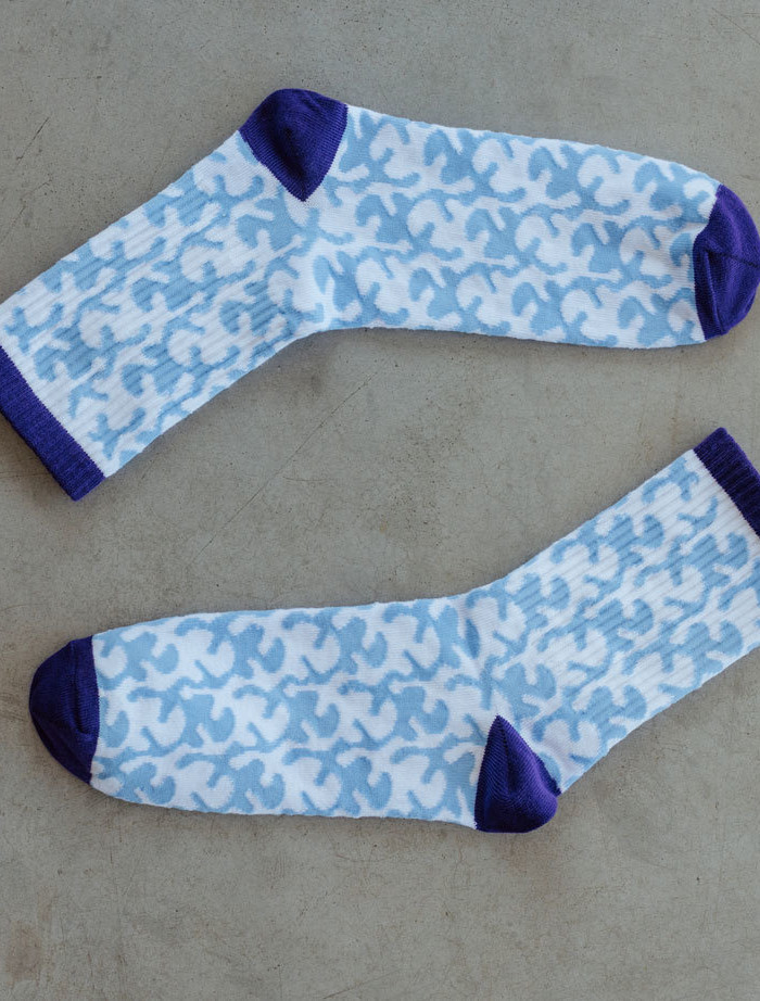 Șosete Staff white & blue