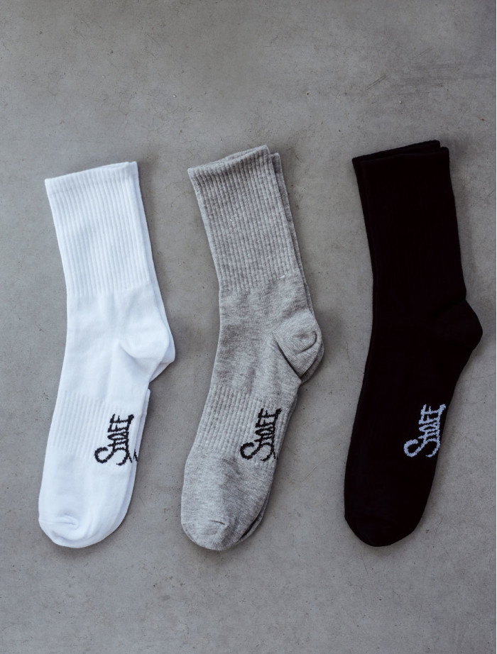 Șosete Staff gray/black/white (trei perechi) m. 43-46