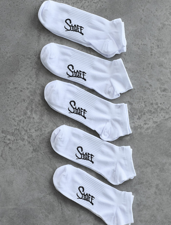 Șosete Staff white 5 perechi short (m. 39-42)