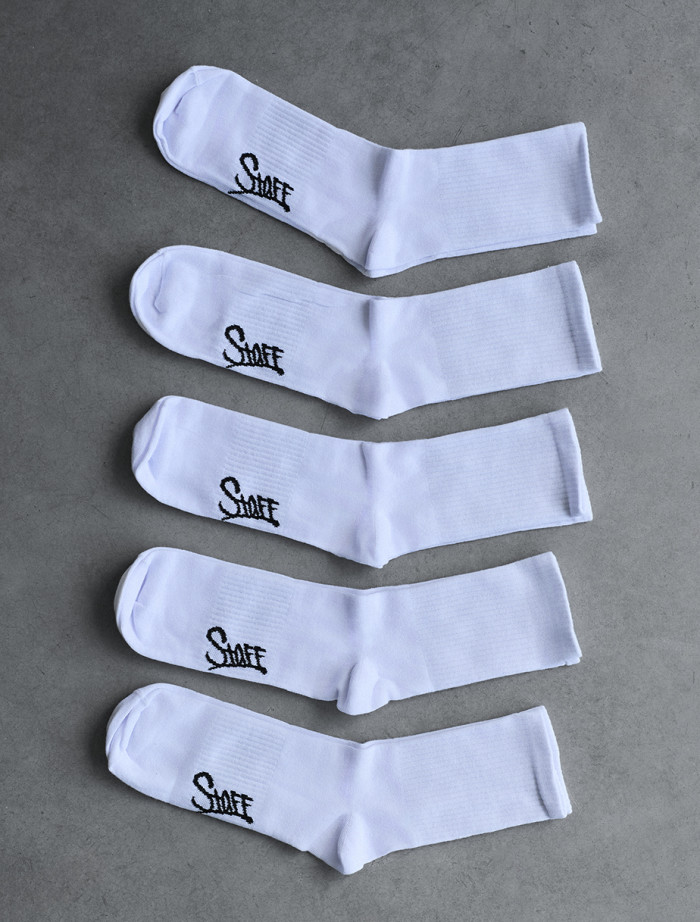 Șosete Staff white 5 perechi long (m.43-46)