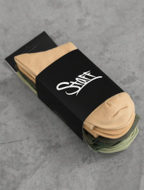 Șosete Staff beige & green (cinci perechi) (m.39-42)