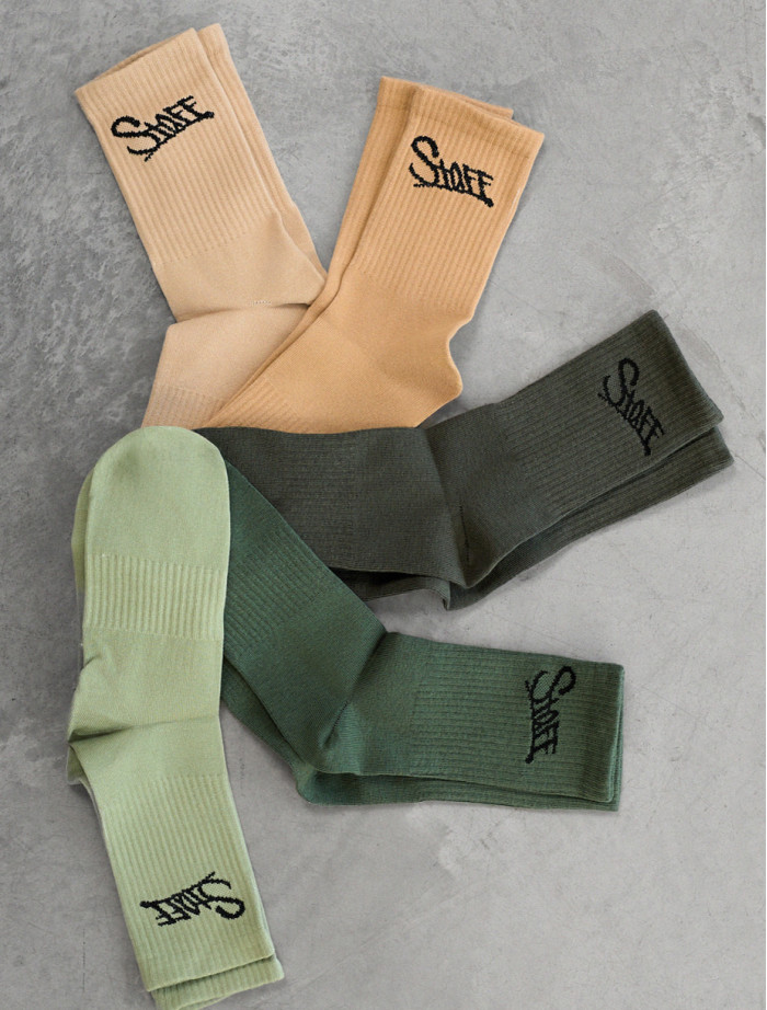 Șosete Staff beige & green (cinci perechi) (m.43-46)