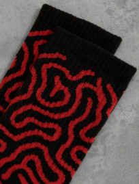 Șosete Staff black & red