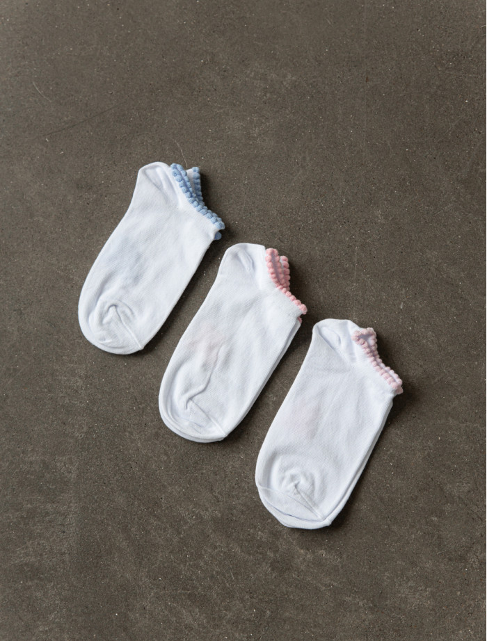 Șosete de damă Staff white mix (trei perechi)