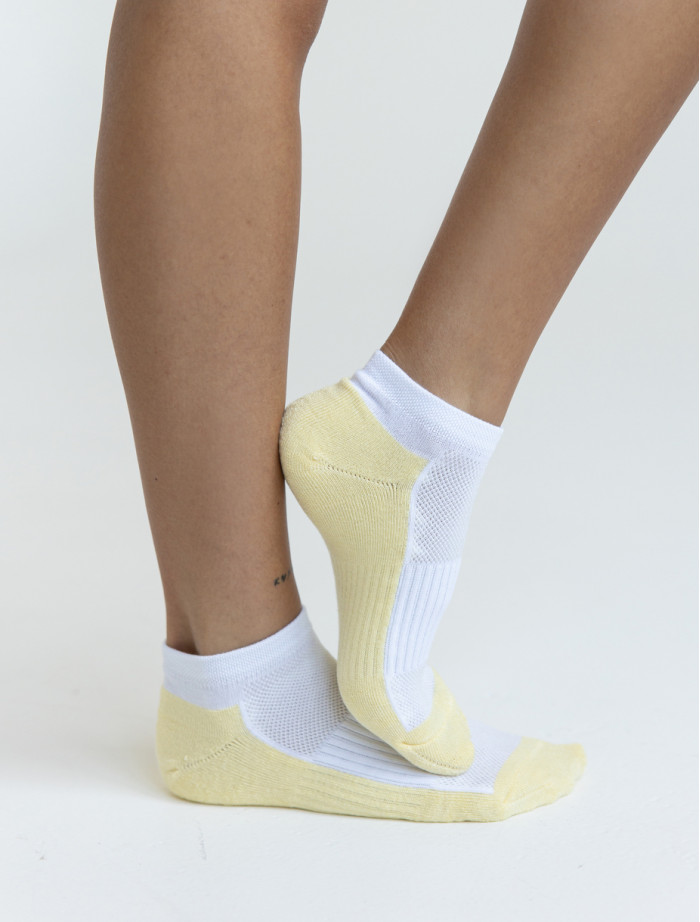 Șosete de damă Staff white & lime