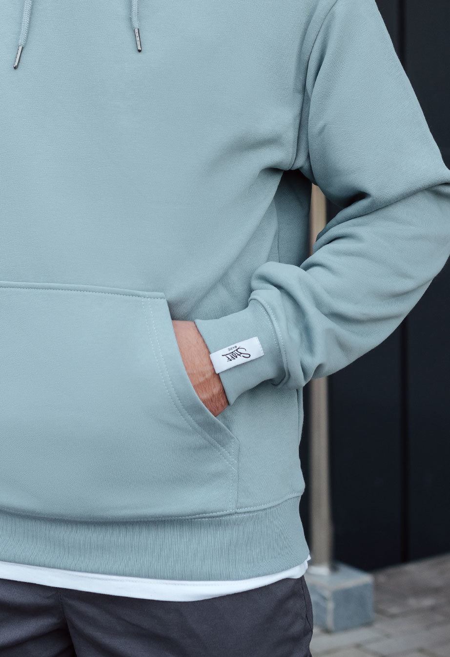 Hanorac Staff light blue basic oversize fleece