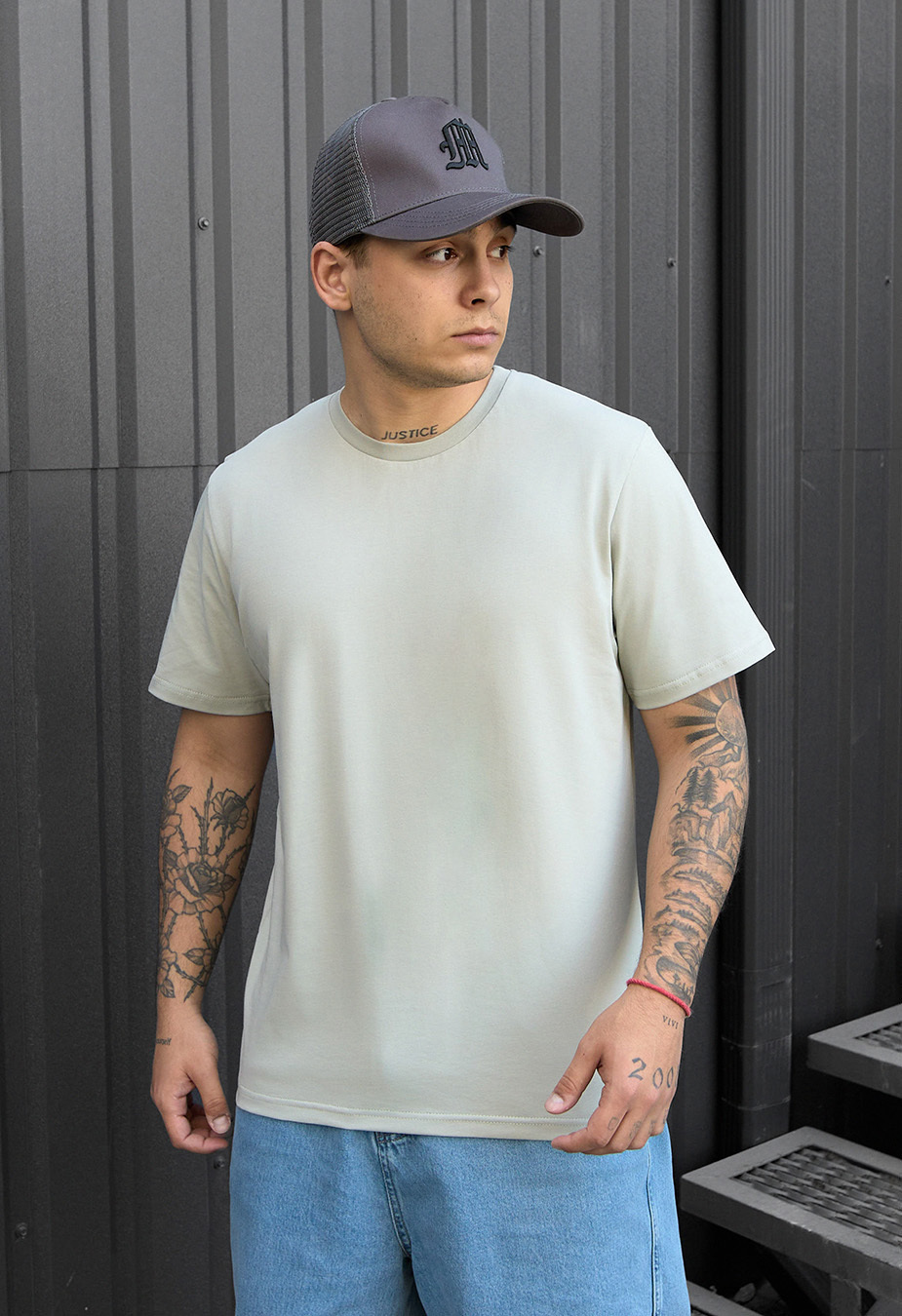 Tricou Staff light gray