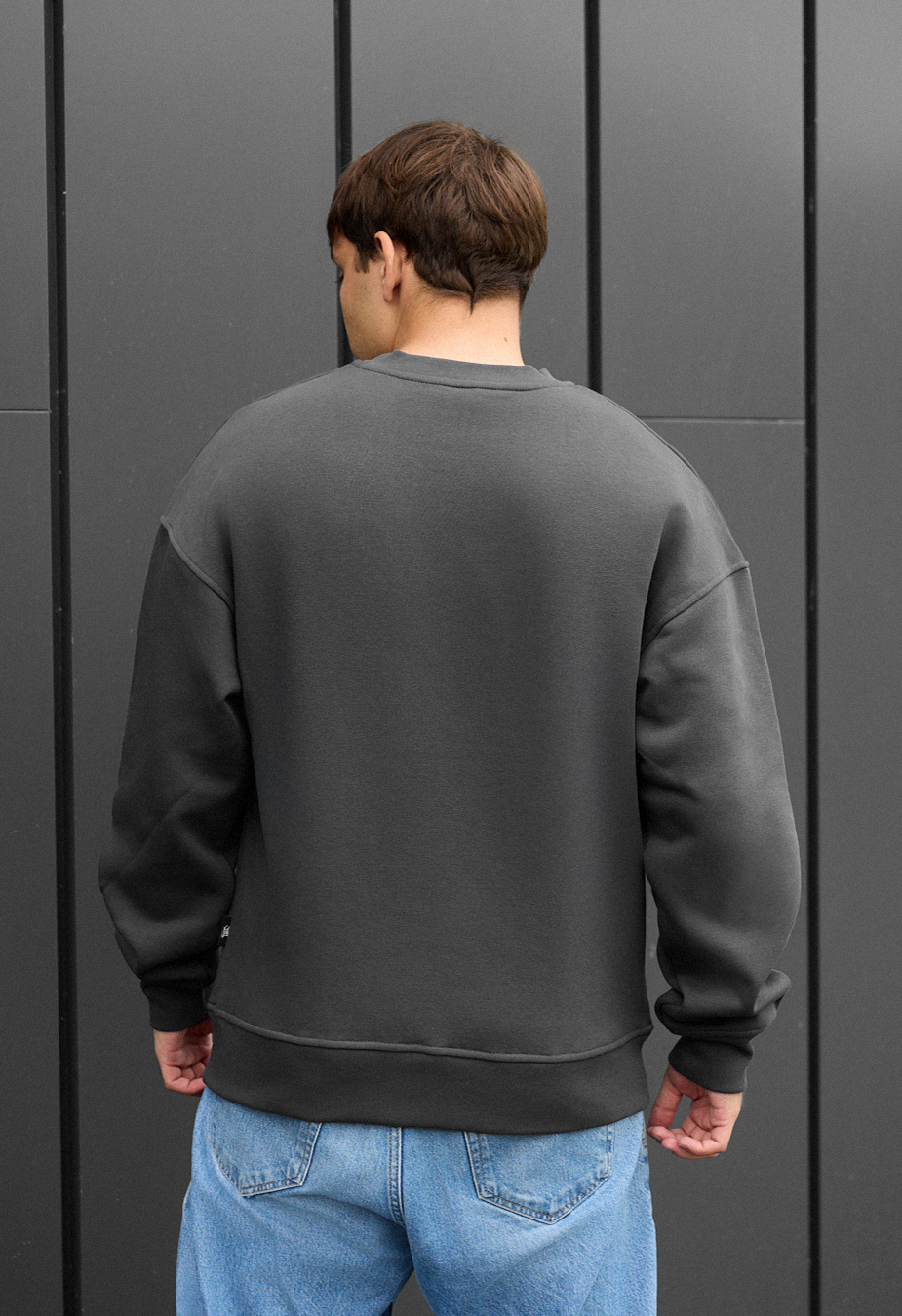 Bluză de trening Staff dark gray2 oversize fleece