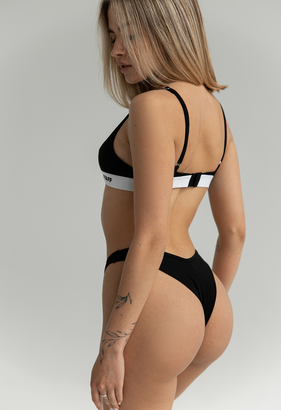 Corset de damă Staff tri black & white logo