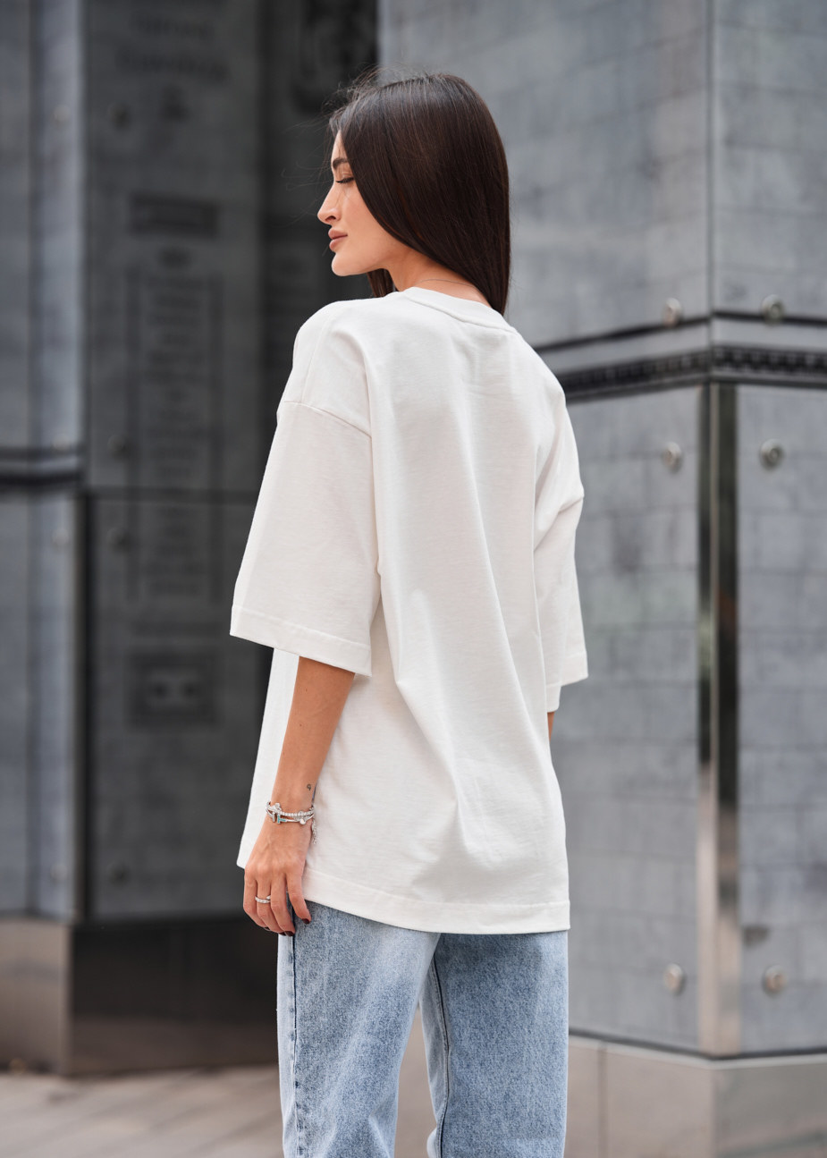 Tricou de damă Staff ri light milk oversize