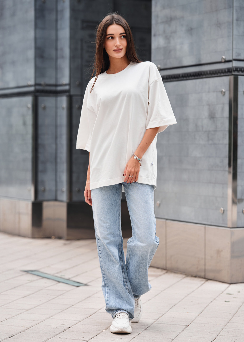 Tricou de damă Staff ri light milk oversize