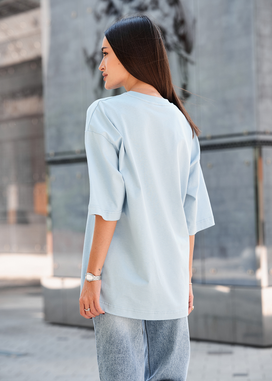 Tricou de damă Staff ri light blue oversize