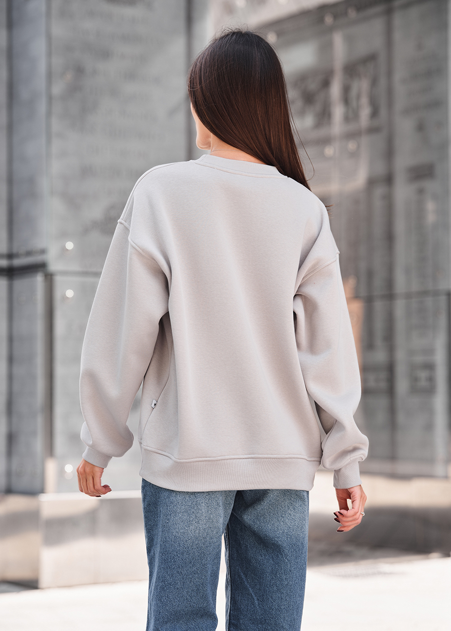 Bluză de trening de damă Staff light gray oversize fleece