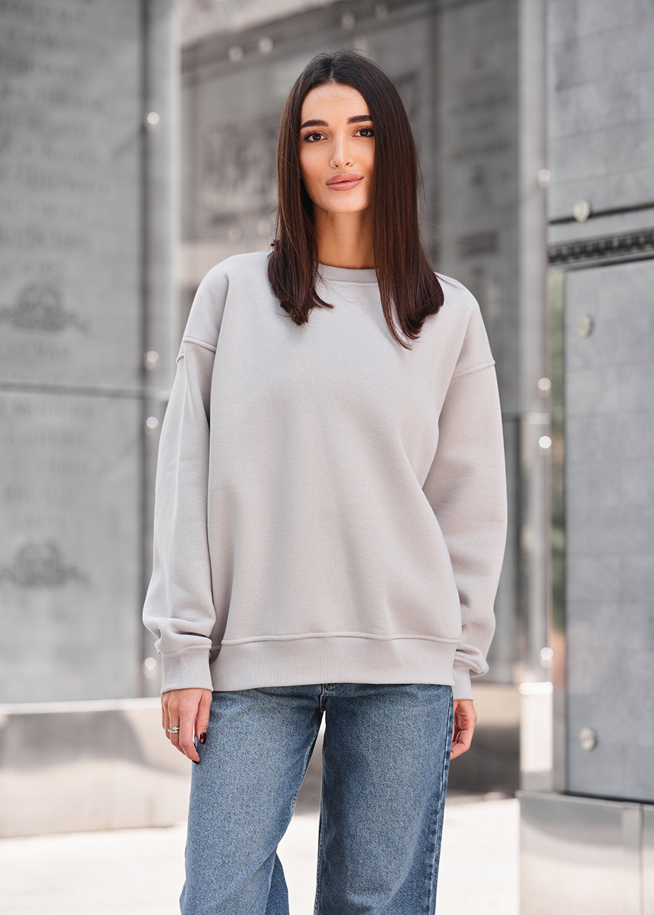 Bluză de trening de damă Staff light gray oversize fleece