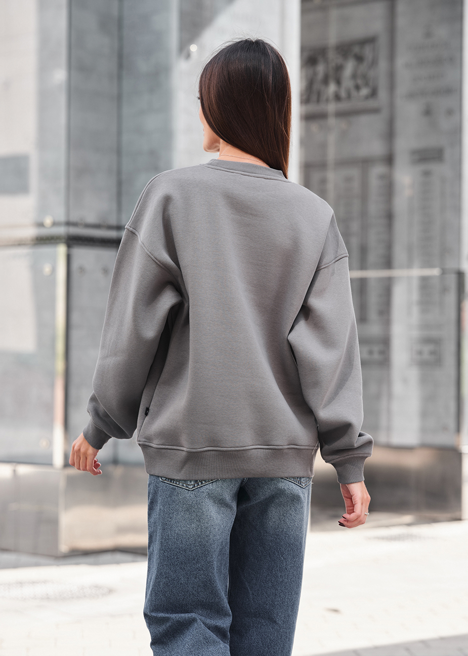 Bluză de trening de damă Staff gray oversize fleece