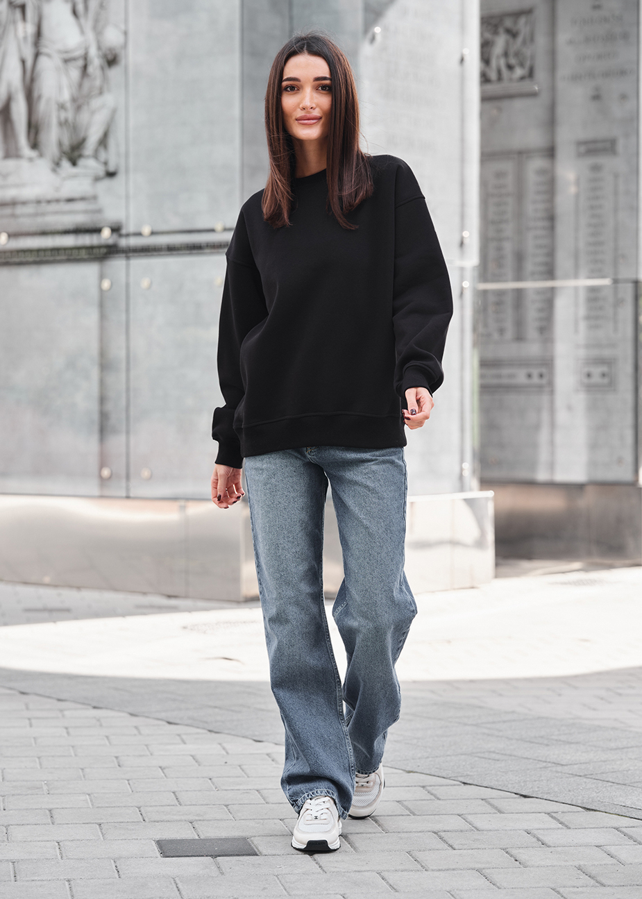 Bluză de trening de damă Staff black oversize fleece