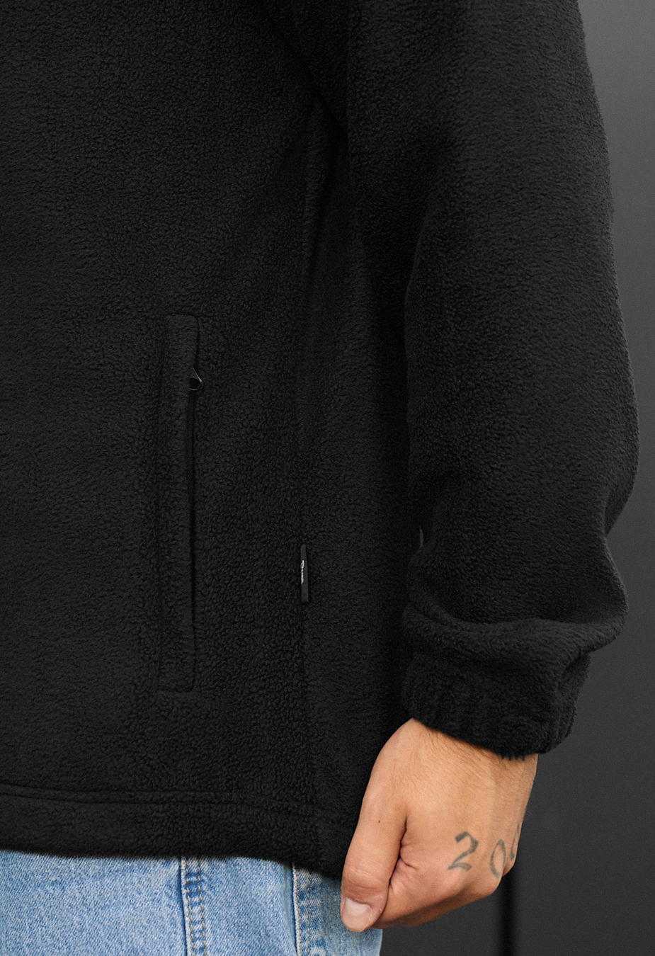 Hanorac Staff zip black fleece