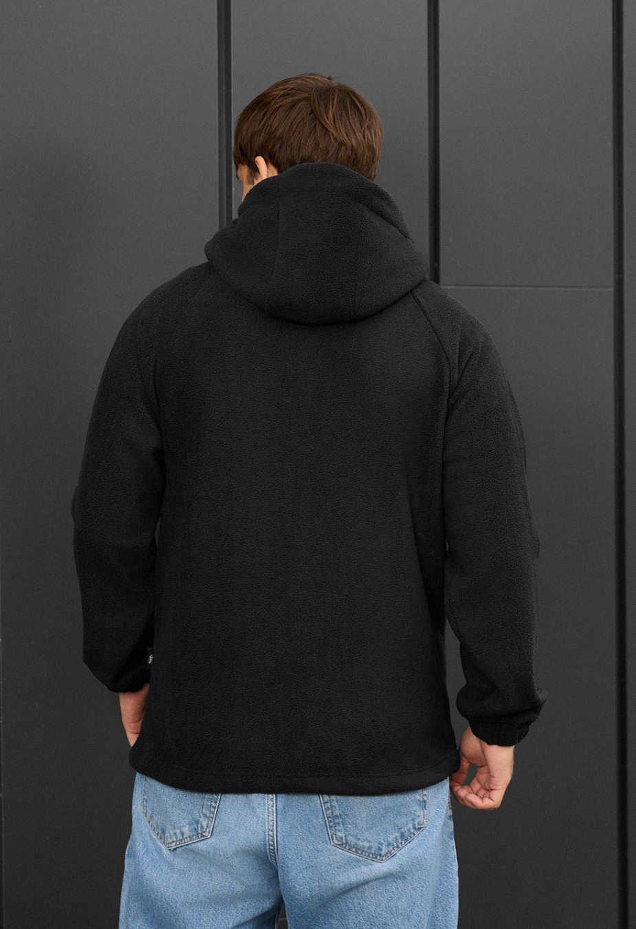 Hanorac Staff zip black fleece