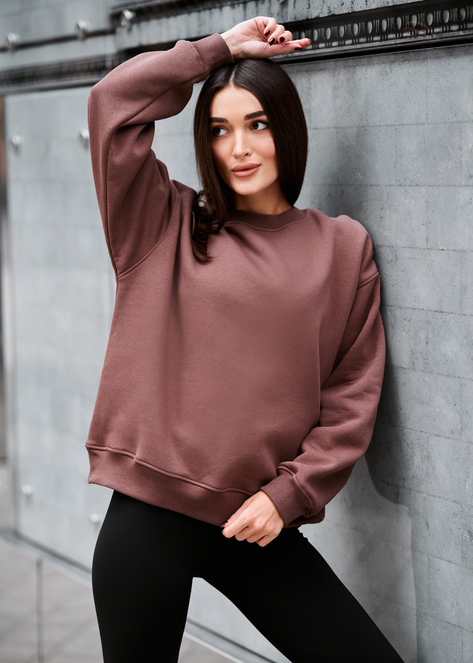 Bluză de trening Staff brown oversize fleece