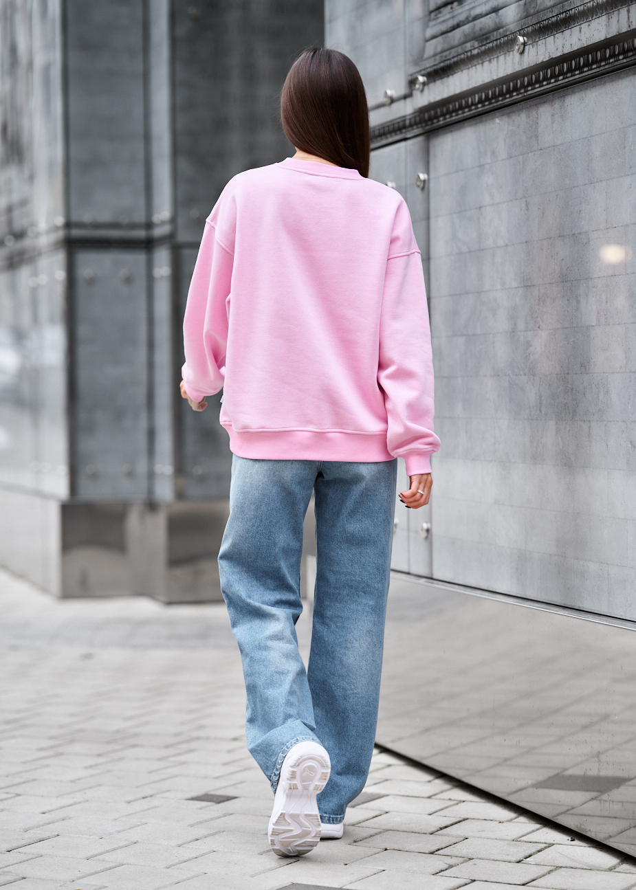 Bluză de trening de damă Staff pink oversize fleece