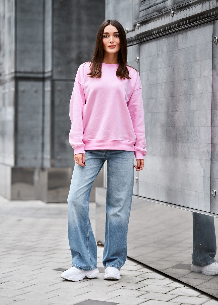Bluză de trening de damă Staff pink oversize fleece