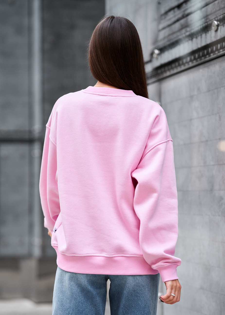 Bluză de trening de damă Staff pink oversize fleece