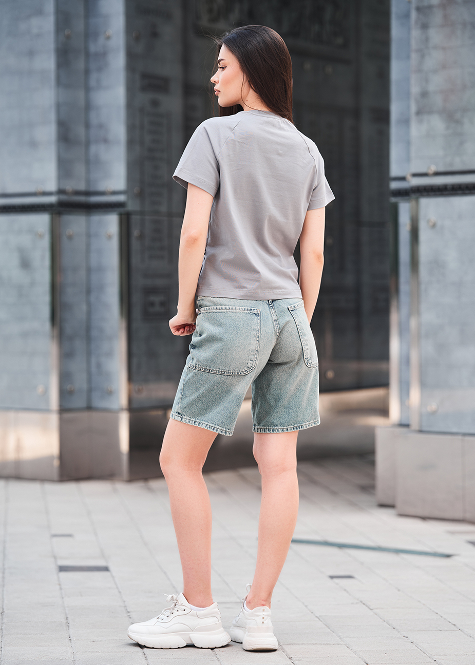 Pantaloni scurți din denim de damă Staff 21 dark blue