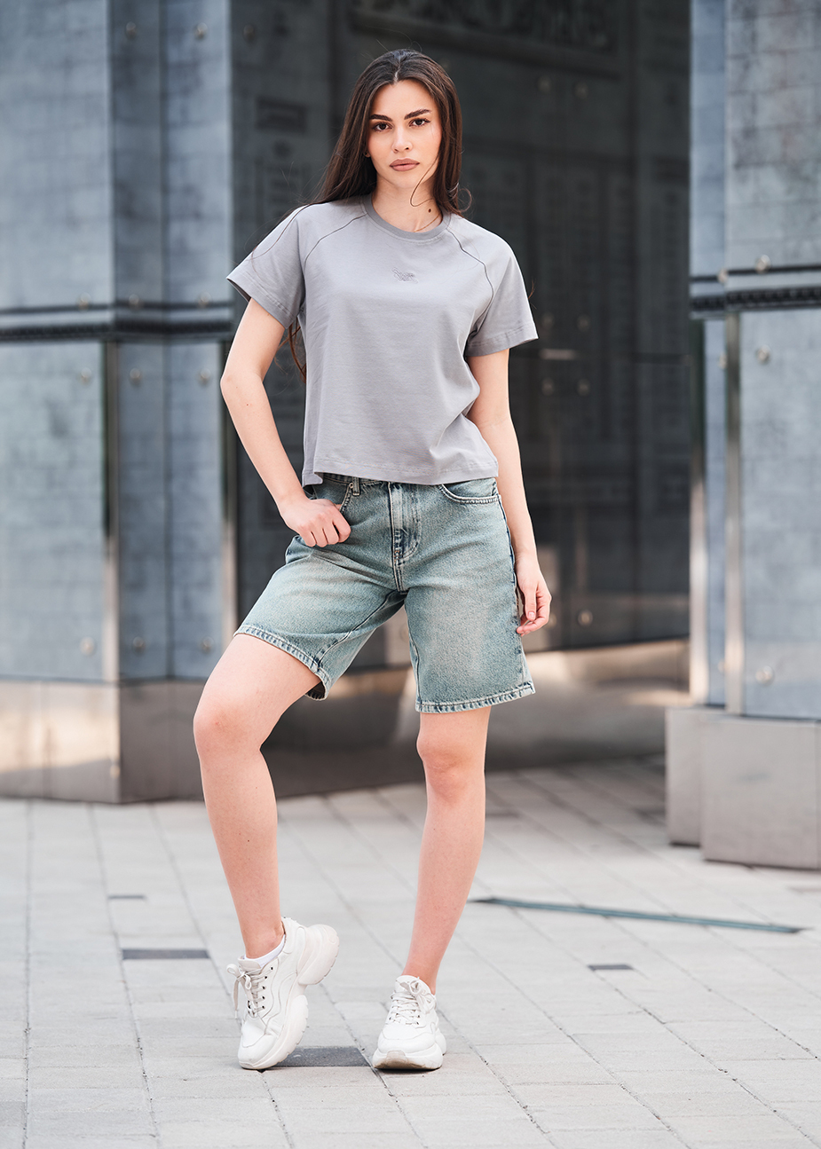 Pantaloni scurți din denim de damă Staff 21 dark blue