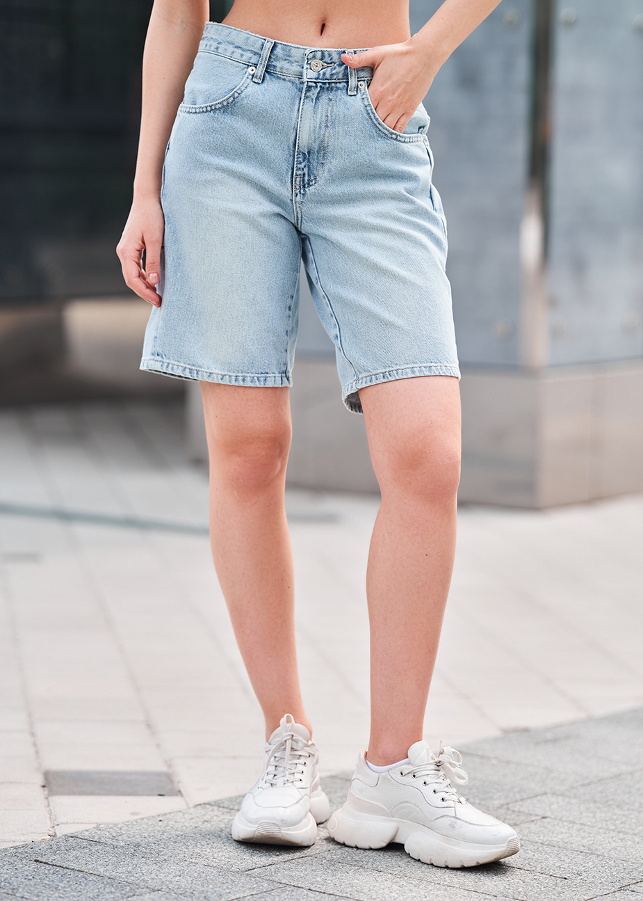 Pantaloni scurți din denim de damă Staff 21 light blue