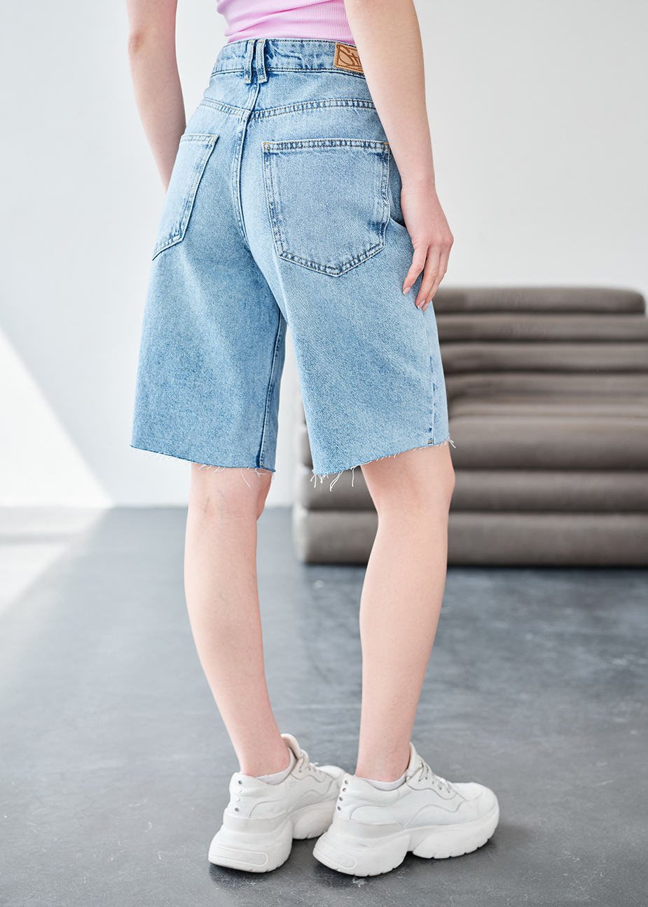 Pantaloni scurți din denim de damă Staff 17 light blue2