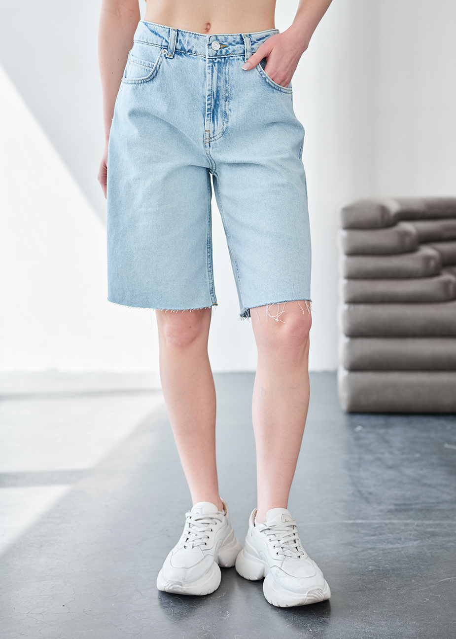 Pantaloni scurți din denim de damă Staff 17 light blue