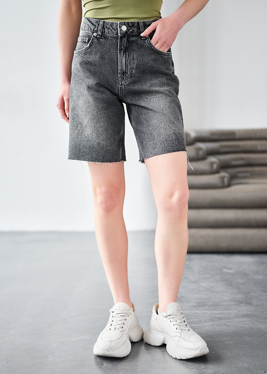 Pantaloni scurți din denim de damă Staff 14 dark gray