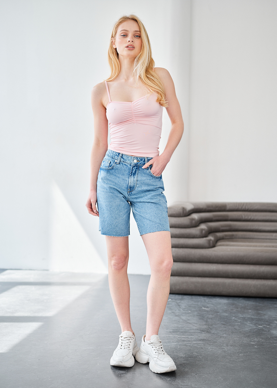 Pantaloni scurți din denim de damă Staff 14 blue