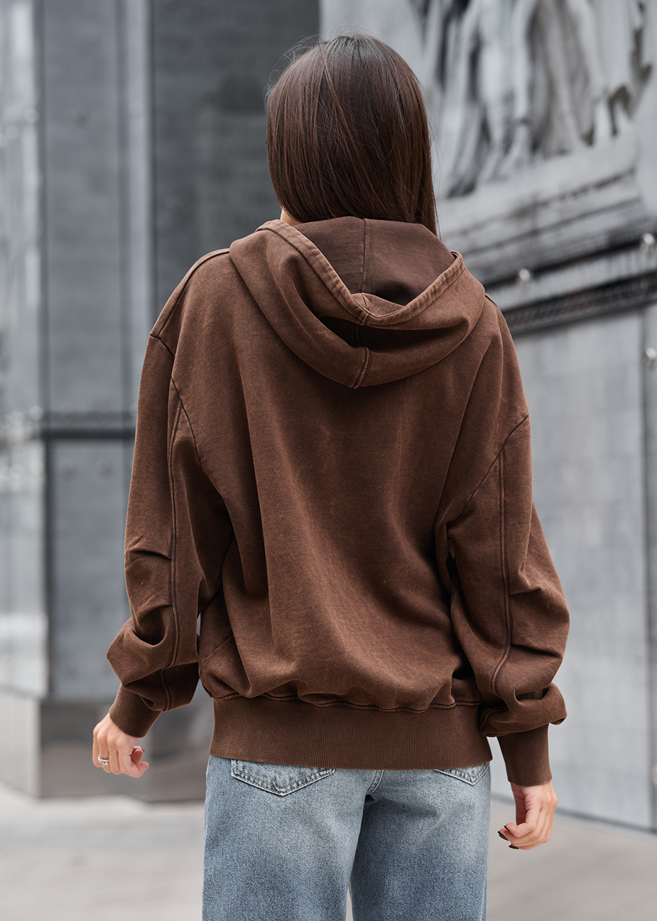 Hanorac de damă Staff de brown oversize