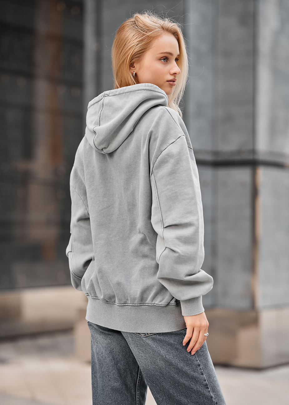 Hanorac de damă Staff de gray oversize