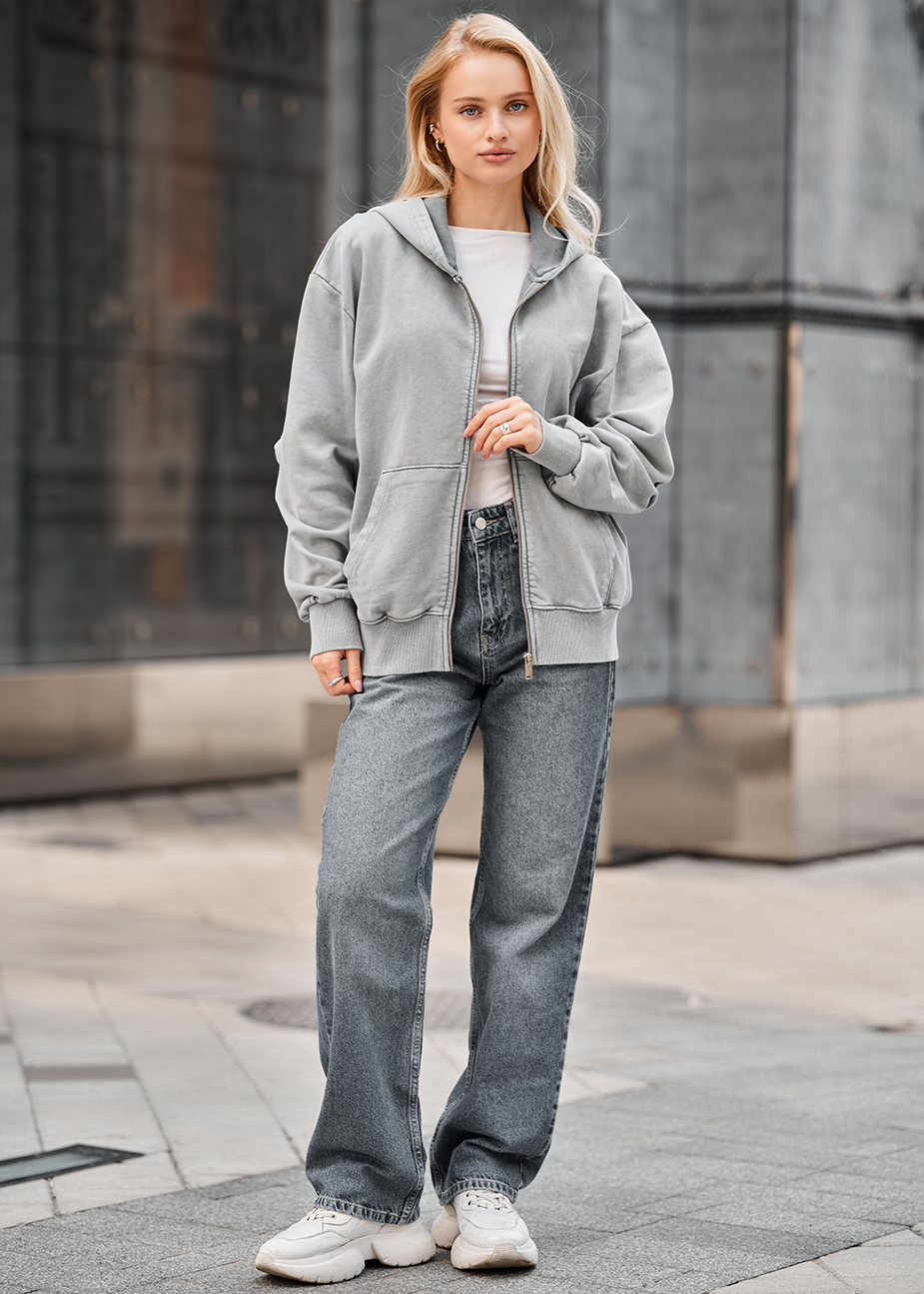 Hanorac de damă Staff de gray oversize