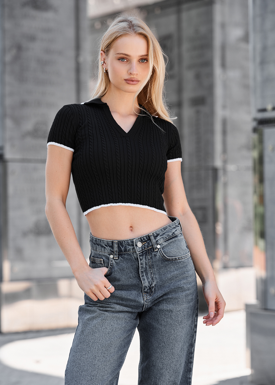 Top de damă Staff ri black