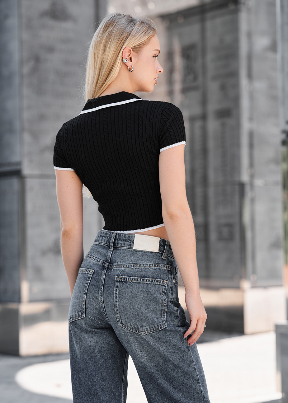 Top de damă Staff ri black