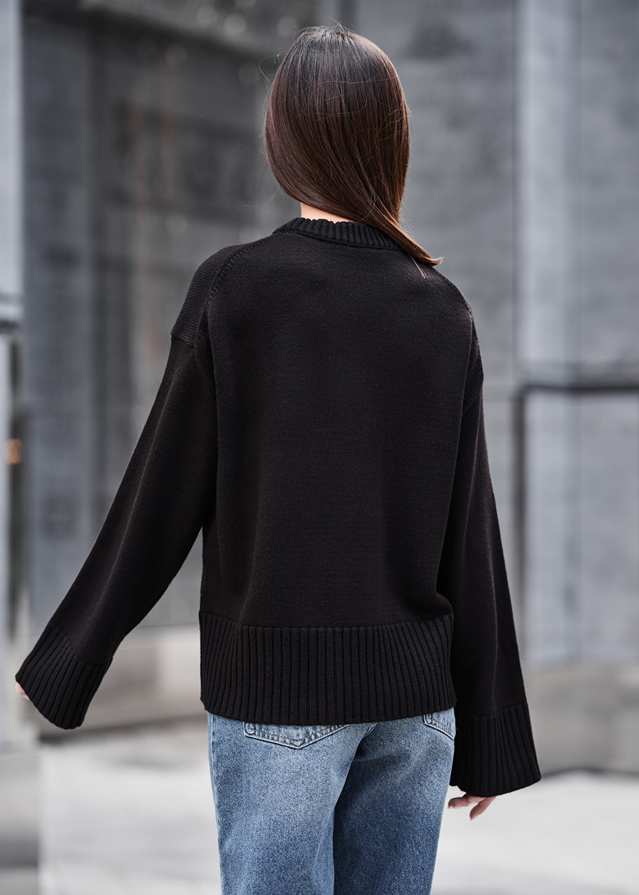 Pulover de damă Staff oli black oversize