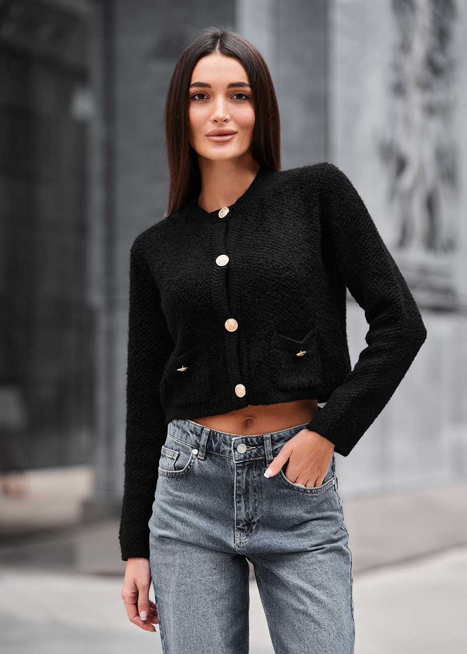 Cardigan tricotat de damă Staff ali black