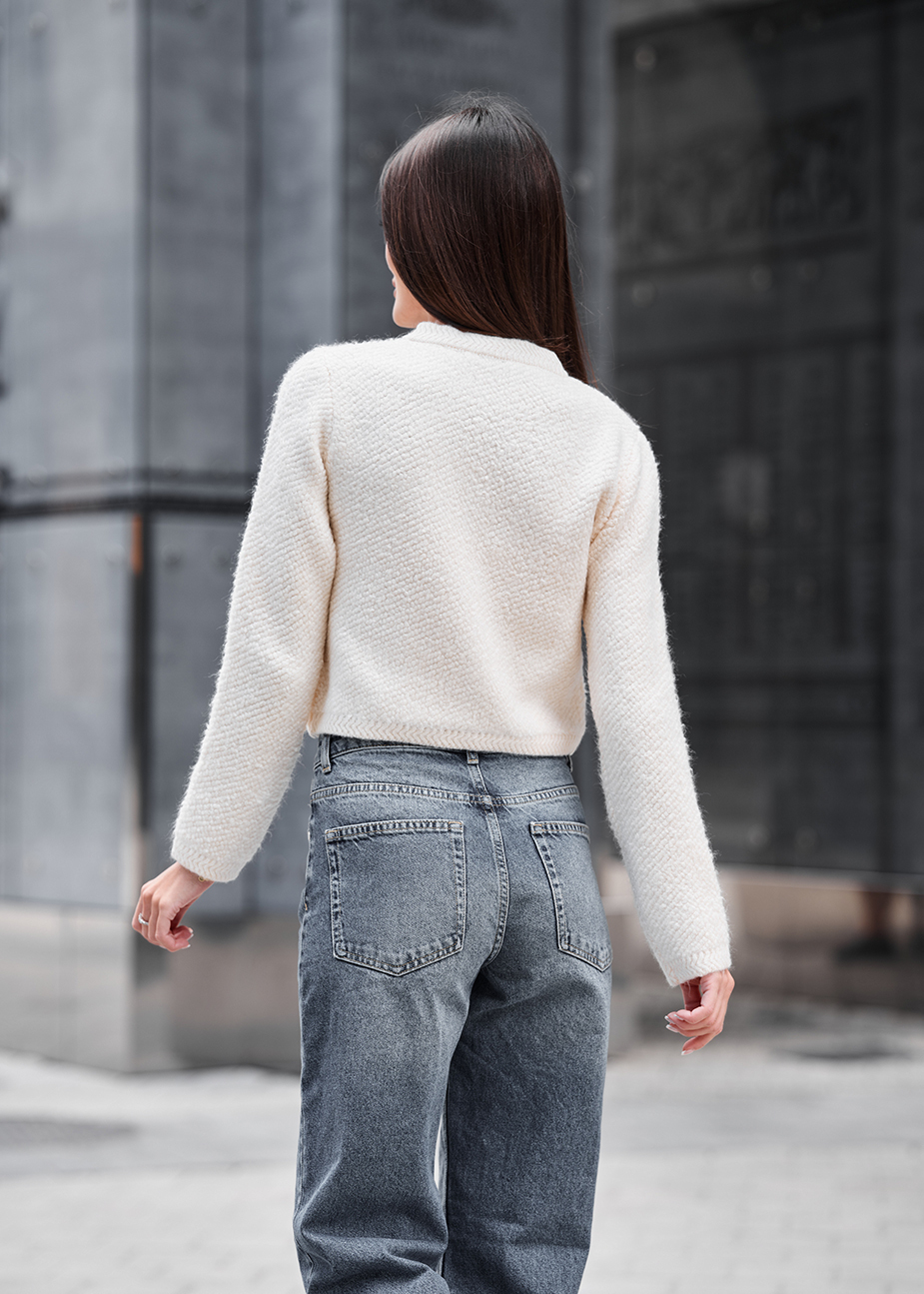 Cardigan tricotat de damă Staff ali milk