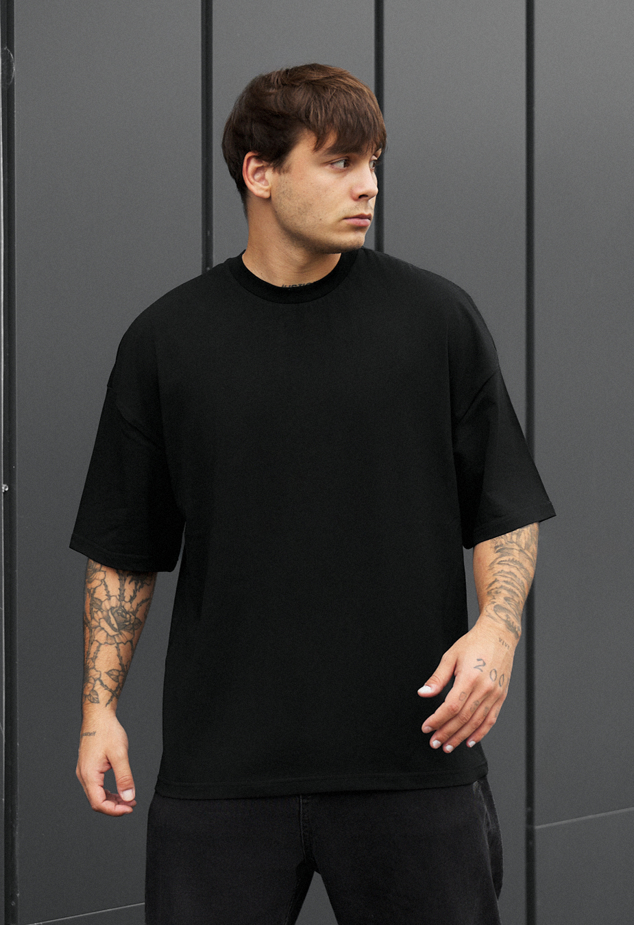 Tricou Staff black oversize