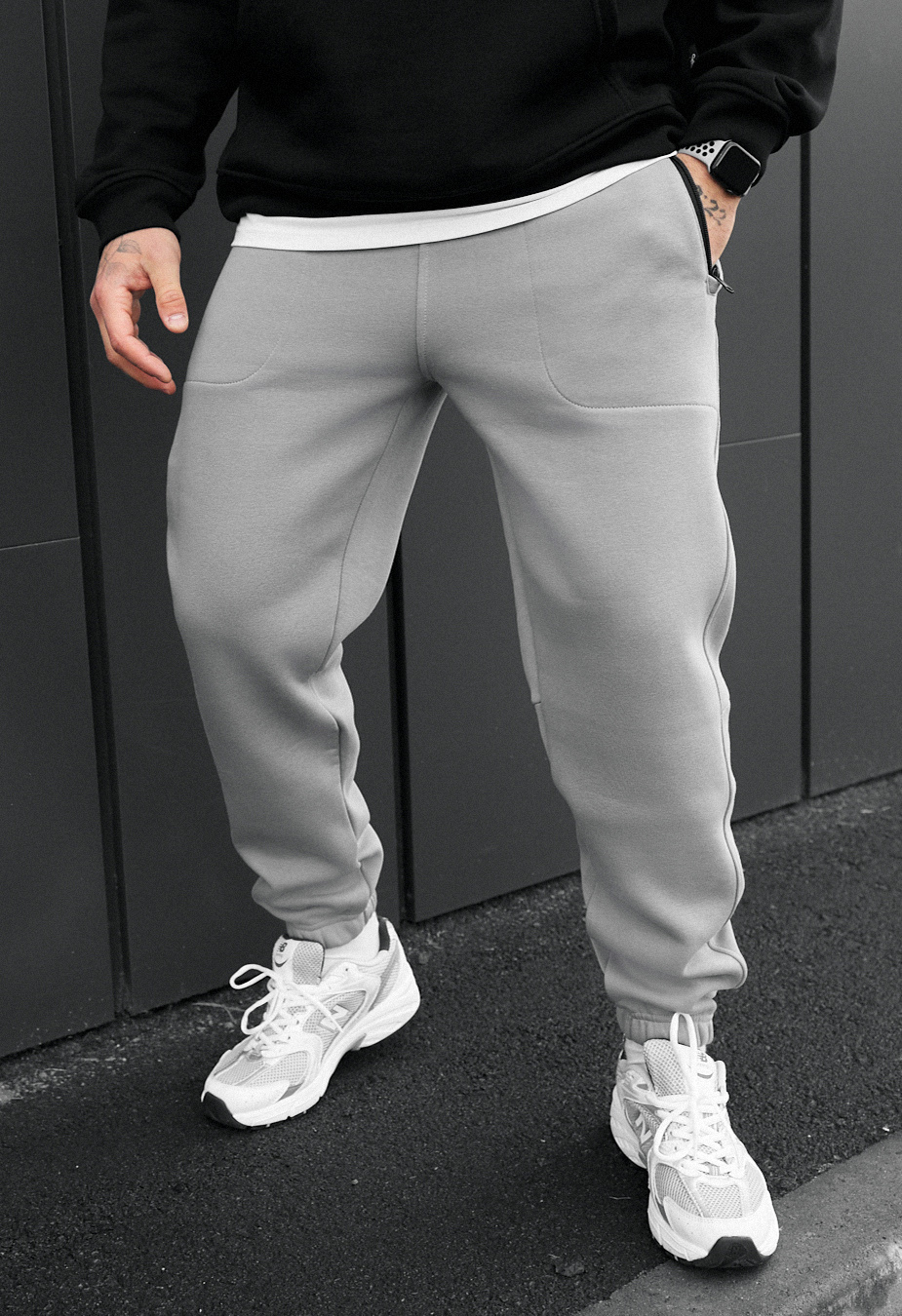 Pantaloni de trening  Staff nib light gray fleece