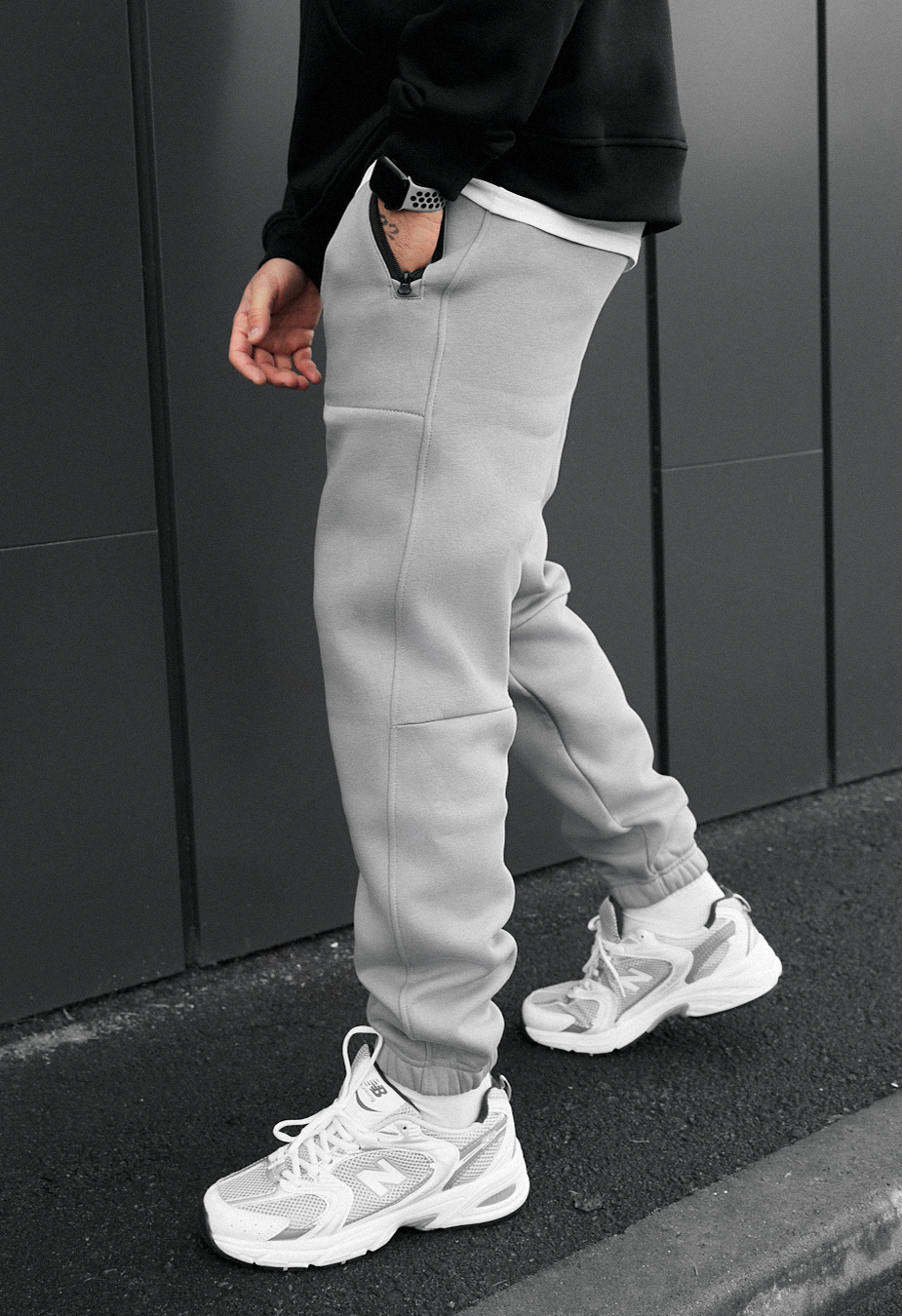 Pantaloni de trening  Staff nib light gray fleece