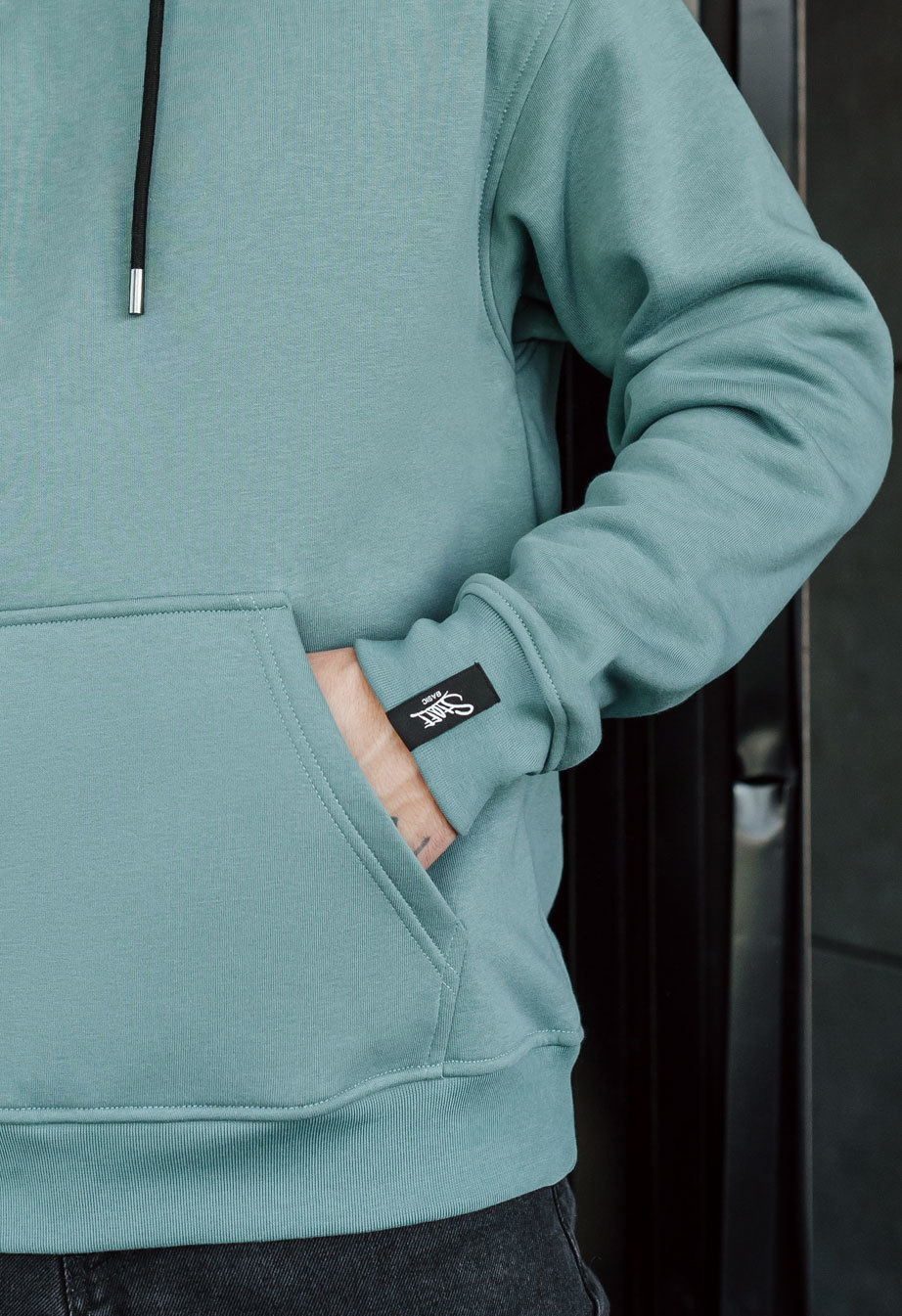 Hanorac Staff turquoise basic oversize fleece